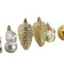 DKD Home Decor Set de 37 Bolas de Decoración Navideña Dorado