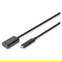 Digitus DN-300908 Cable de Extensión USB-C a USB-C 3.2 Gen 2 10 Gbps 5 Metros Negro