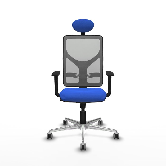 PIQUERAS Y CRESPO Silla de oficina Motilla con mecanismo Sincro, Azul y Gris