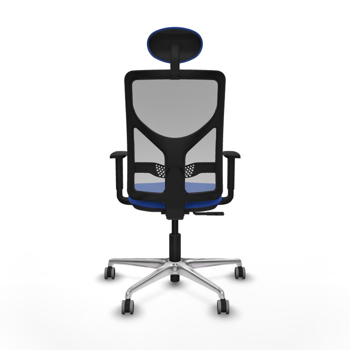 PIQUERAS Y CRESPO Silla de oficina Motilla con mecanismo Sincro, Azul y Gris
