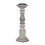 Candelabro Blanco Natural Hierro Madera de mango 14 x 14 x 38 cm
