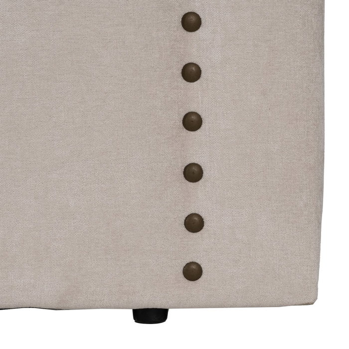 Cabecero Crema Tejido Dormitorio 165 X 7 X 125 cm Cabecero Crema Tejido Dormitorio 165 X 7 X 125 cm