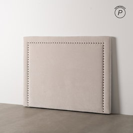 Cabecero Crema Tejido Dormitorio 165 X 7 X 125 cm