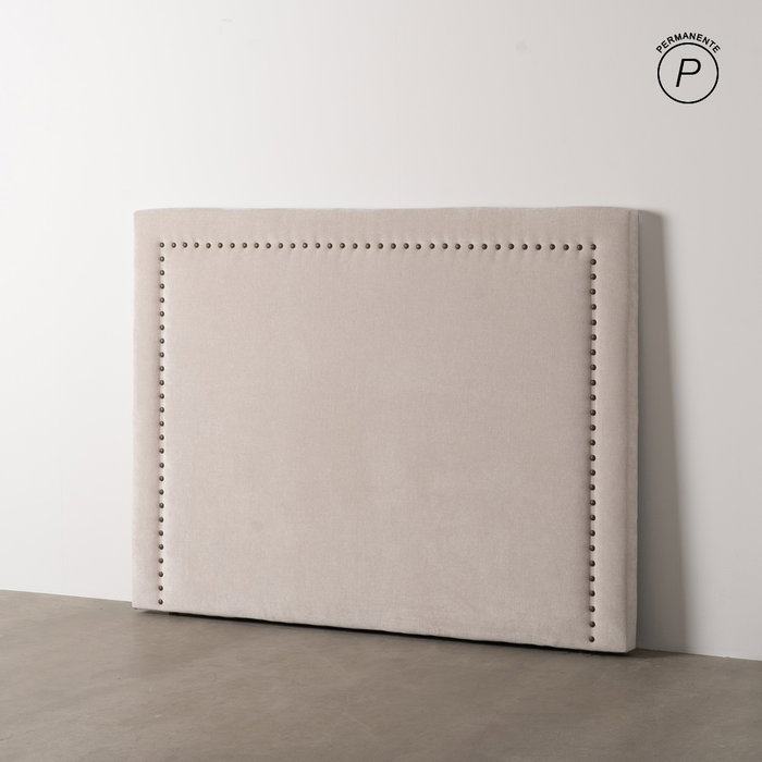 Cabecero Crema Tejido Dormitorio 165 X 7 X 125 cm Cabecero Crema Tejido Dormitorio 165 X 7 X 125 cm
