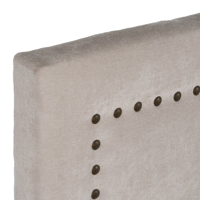 Cabecero Crema Tejido Dormitorio 165 X 7 X 125 cm Cabecero Crema Tejido Dormitorio 165 X 7 X 125 cm