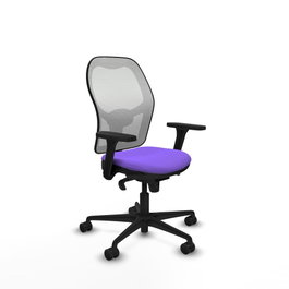 PIQUERAS Y CRESPO Silla de oficina Jorquera, Tela Lila y Malla Blanca
