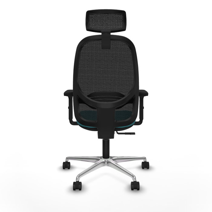 PIQUERAS Y CRESPO Silla de oficina Cilanco con mecanismo Sincro, Turquesa y Negro