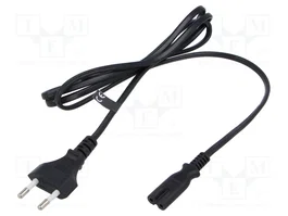 POS Cable de alimentación H03VVH2-F 2x0,75mm2 CEE 7/16 a IEC C7