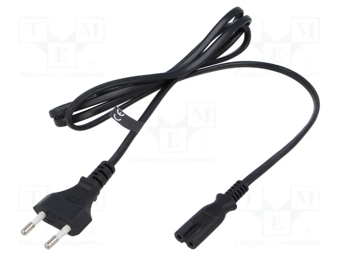 POS Cable de alimentación H03VVH2-F 2x0,75mm2 CEE 7/16 a IEC C7 POS Cable de alimentación H03VVH2-F 2x0,75mm2 CEE 7/16 a IEC C7