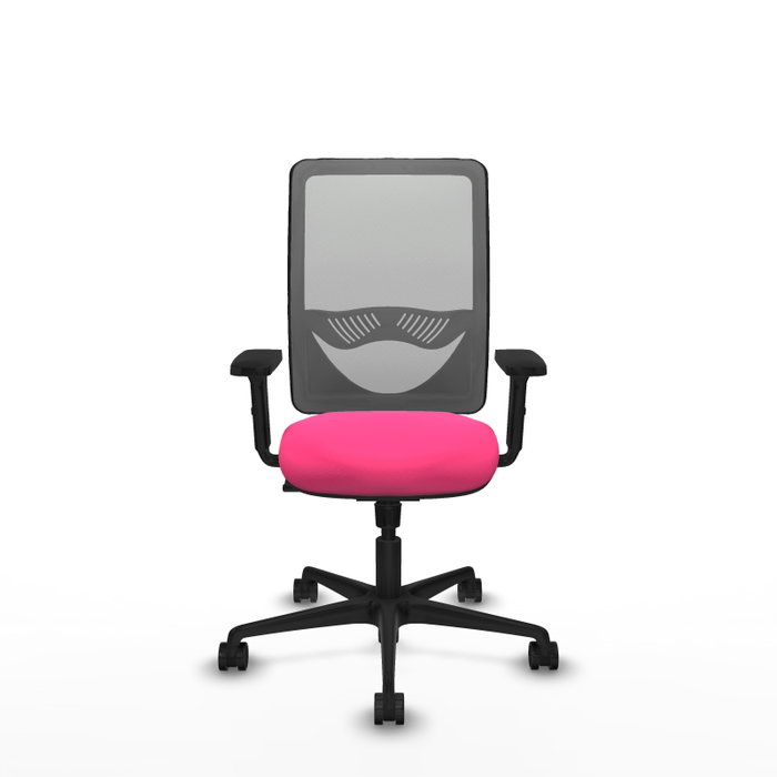 PIQUERAS Y CRESPO Silla de oficina Zulema con mecanismo Sincro, Rosa y Gris