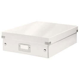Caja Para Almacenamiento Leitz Click&Store Organizadora 85% Carton Reciclado Mediana 280X100X370 Mm Blanco