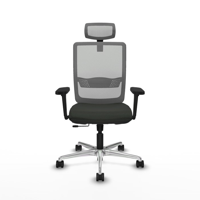 PIQUERAS Y CRESPO Silla de oficina Haches con mecanismo Sincro/Traslack, brazos 3D y cabecero 2D
