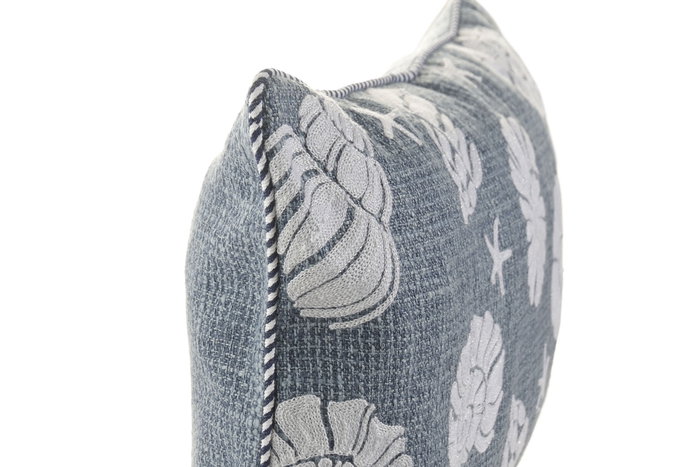 DKD Home Decor Cojin Atlantico Azul Blanco 60 x 10 x 35 cm (2 Unidades)