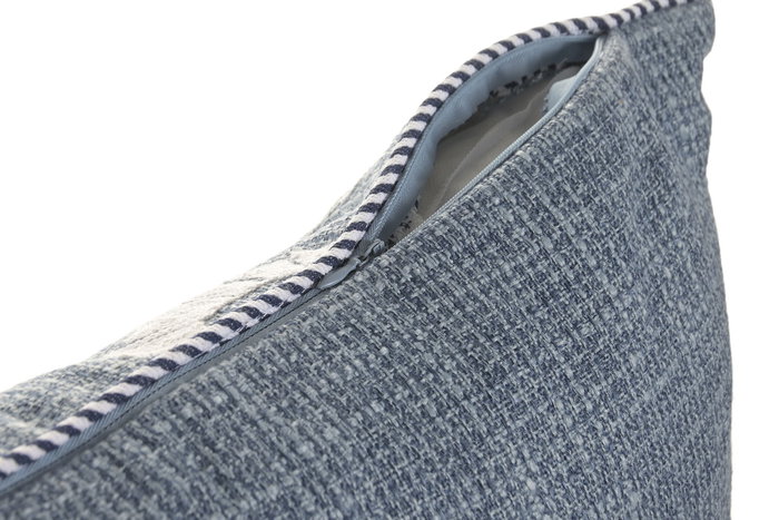 DKD Home Decor Cojin Atlantico Azul Blanco 60 x 10 x 35 cm (2 Unidades)