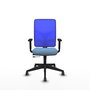 PIQUERAS Y CRESPO Silla de oficina Motilla Azul con mecanismo Sincro/Traslack