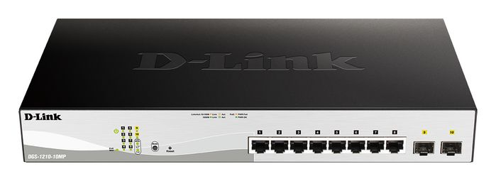 D-Link DGS-1210-10MP Switch Gestionable de 10 Puertos con PoE+ y SFP D-Link DGS-1210-10MP Switch Gestionable de 10 Puertos con PoE+ y SFP