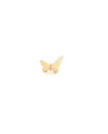 Secrecy Piercing Butterfly Silver en Plata de Ley con Cierre de Rosca, 1,5 cm