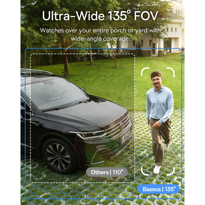 Baseus Security S1 Lite Outdoor Camera 2K Blanca