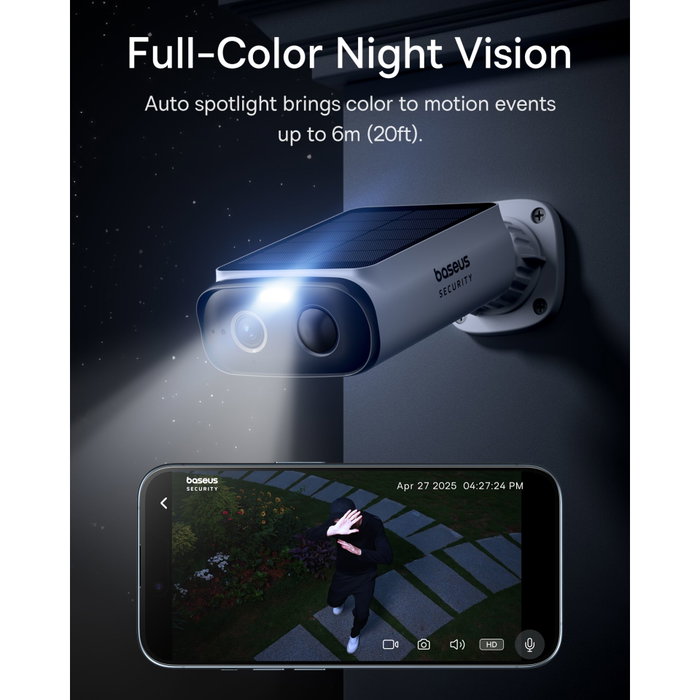 Baseus Security S1 Lite Outdoor Camera 2K Blanca