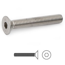 UCAFIX Din 7991 Tornillo Rosca Metal Allen Acero Inoxidable Metrica M-6 Largo 45Mm