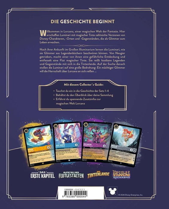 Disney Lorcana TCG Libro La Guía Oficial del Coleccionista: Sets 1-4 *Edición Alemán*