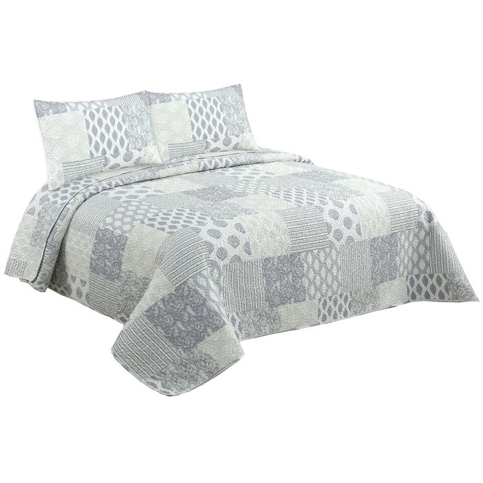 DKD Home Decor Colcha Patchwork Beige 240x260x1 cm DKD Home Decor Colcha Patchwork Beige 240x260x1 cm