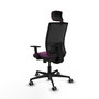 PIQUERAS Y CRESPO Silla de oficina Yunquera con mecanismo Sincro/Traslack Morado y Negro