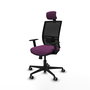PIQUERAS Y CRESPO Silla de oficina Yunquera con mecanismo Sincro/Traslack Morado y Negro