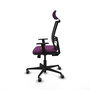 PIQUERAS Y CRESPO Silla de oficina Yunquera con mecanismo Sincro/Traslack Morado y Negro