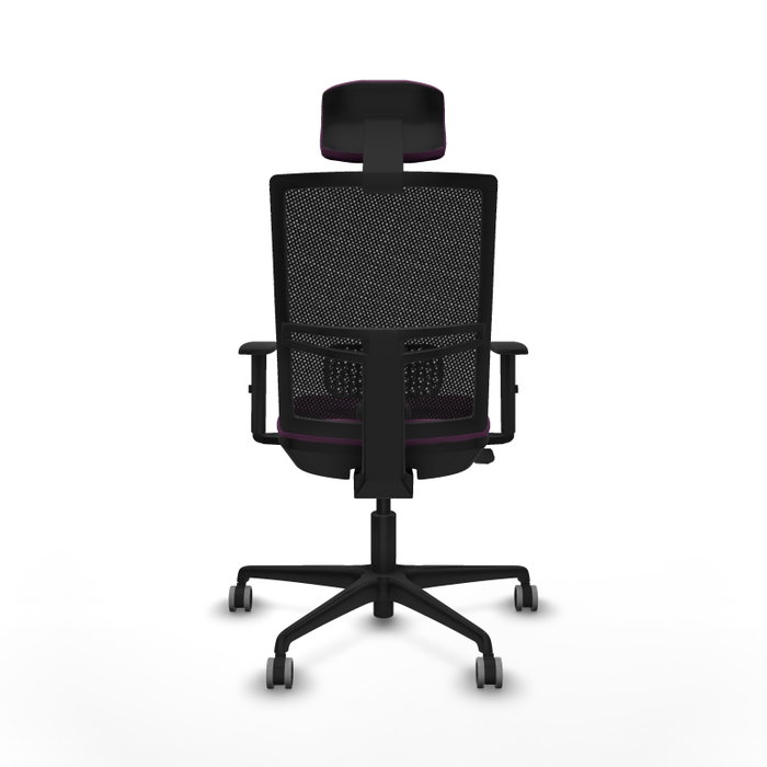 PIQUERAS Y CRESPO Silla de oficina Yunquera con mecanismo Sincro/Traslack Morado y Negro