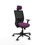 PIQUERAS Y CRESPO Silla de oficina Yunquera con mecanismo Sincro/Traslack Morado y Negro