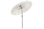 DKD Home Decor Parasol Jardín y Terraza Marfil Reclinable 280 x 250 x 280 cm UV 50+ en Acero y Poliéster
