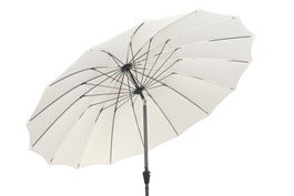 DKD Home Decor Parasol Jardín y Terraza Marfil Reclinable 280 x 250 x 280 cm UV 50+ en Acero y Poliéster