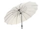 DKD Home Decor Parasol Jardín y Terraza Marfil Reclinable 280 x 250 x 280 cm UV 50+ en Acero y Poliéster
