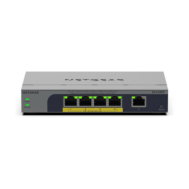Netgear GS105EP Switch Gigabit Ethernet No administrado con PoE+