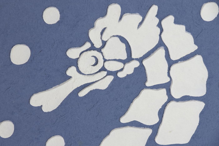 DKD Home Decor Cuadros de Papel Maché Surtido 40x3x60 Marino Azul y Blanco