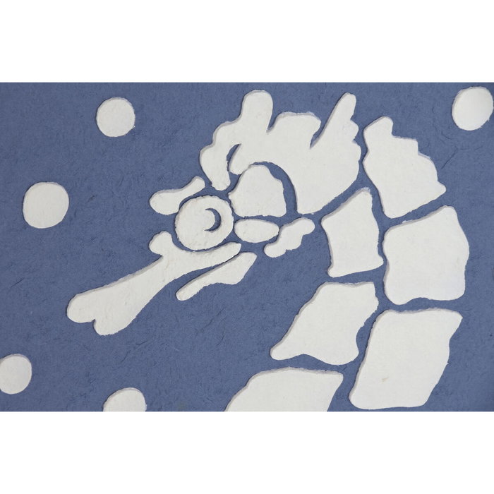 DKD Home Decor Cuadros de Papel Maché Surtido 40x3x60 Marino Azul y Blanco