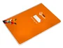 Liderpapel Cuaderno espiral A4 Pautaguía tapa dura 80 hojas 90gr cuadro pautado 4mm color naranja