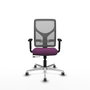 PIQUERAS Y CRESPO Silla de oficina Motilla con mecanismo Sincro/Traslack, Morado y Gris