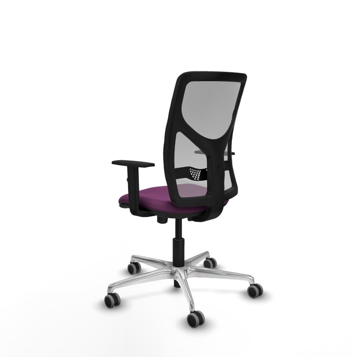 PIQUERAS Y CRESPO Silla de oficina Motilla con mecanismo Sincro/Traslack, Morado y Gris