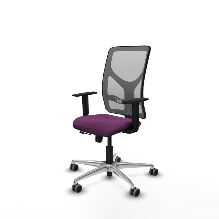 PIQUERAS Y CRESPO Silla de oficina Motilla con mecanismo Sincro/Traslack, Morado y Gris