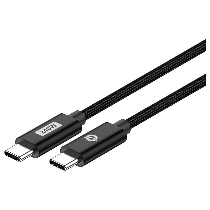 Conceptronic Cable USB-C a USB-C ETTA03B20 2m 240W PD 3.1 Negro Conceptronic Cable USB-C a USB-C ETTA03B20 2m 240W PD 3.1 Negro