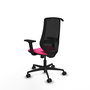 PIQUERAS Y CRESPO Silla de oficina Mardos con mecanismo Sincro, Rosa y Negro