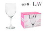 LAV Set de 6 Copas Empire de Vidrio, 455 cc, 4 Cajas