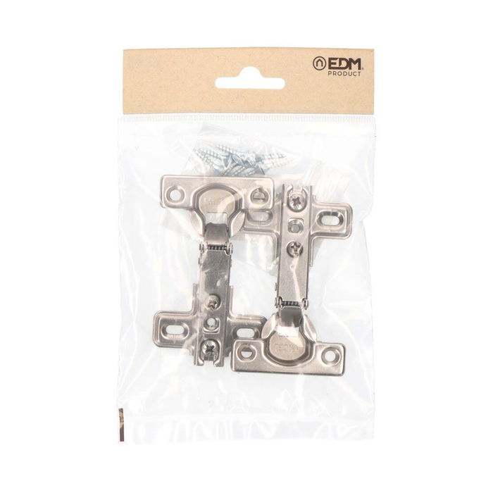 Edm Bisagra Cazoleta Recta BC01 26mm Zincado Acero Blíster