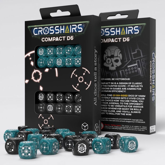Crosshairs Compact D6 Pack de Dados Stormy&Black (20) Crosshairs Compact D6 Pack de Dados Stormy&Black (20)