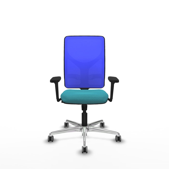 PIQUERAS Y CRESPO Silla de oficina Motilla con mecanismo Sincro, Tela Turquesa y Malla Azul PIQUERAS Y CRESPO Silla de oficina Motilla con mecanismo Sincro, Tela Turquesa y Malla Azul