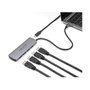DeLOCK 64293 Hub USB con 4 puertos USB 3.2 Gen 2 Type-A y conexión USB Type-C Gris
