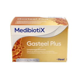 HEEL Gasteel Plus 30Sticks Prebióticos Probióticos Vitamina D Zinc Selenio para Digestivo e Inmune