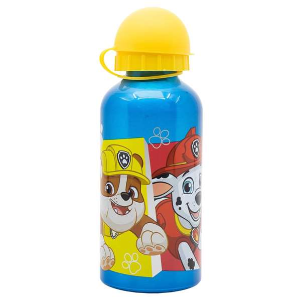 Paw Patrol Botella de Aluminio Reutilizable Infantil Pup Power para Agua, con Tapa PP y Junta de Silicona, Ideal Niños +3 Años